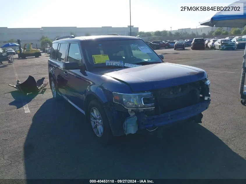 2FMGK5B84EBD22702 2014 Ford Flex Se