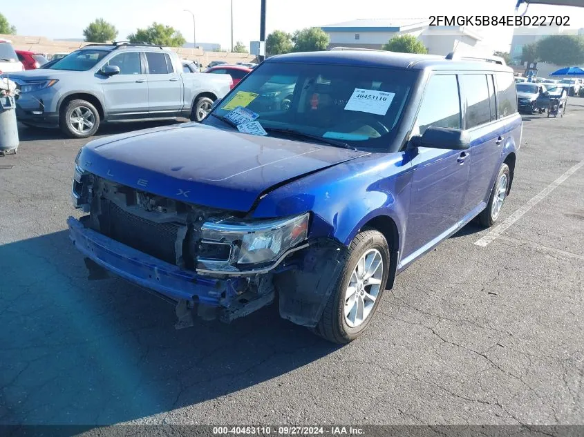 2FMGK5B84EBD22702 2014 Ford Flex Se