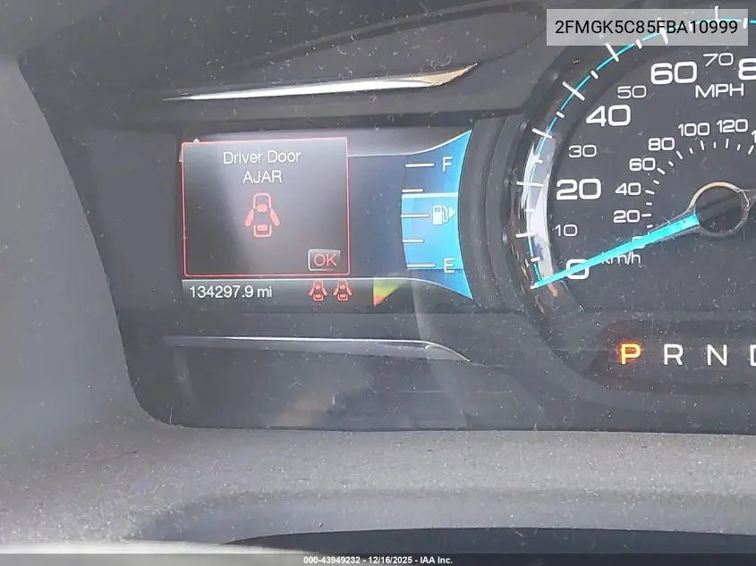 2FMGK5C85FBA10999 2015 Ford Flex Sel