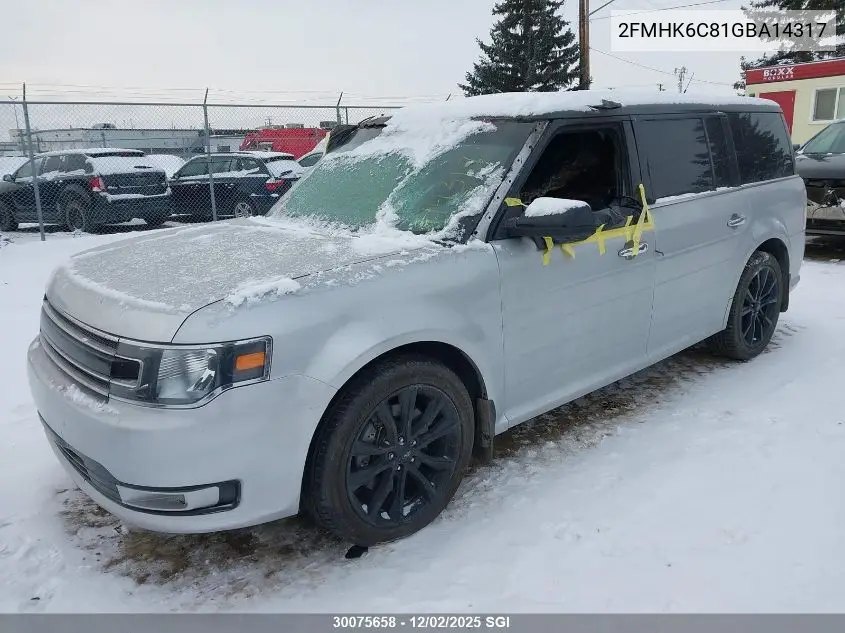 2FMHK6C81GBA14317 2016 Ford Flex Sel