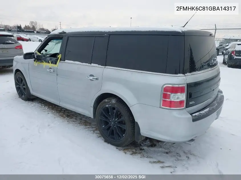 2FMHK6C81GBA14317 2016 Ford Flex Sel