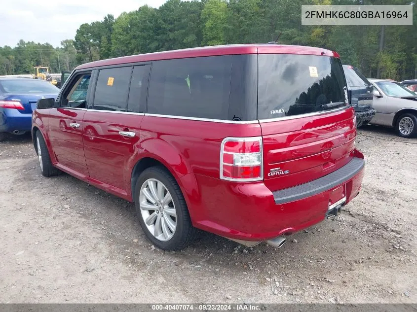 2FMHK6C80GBA16964 2016 Ford Flex Sel