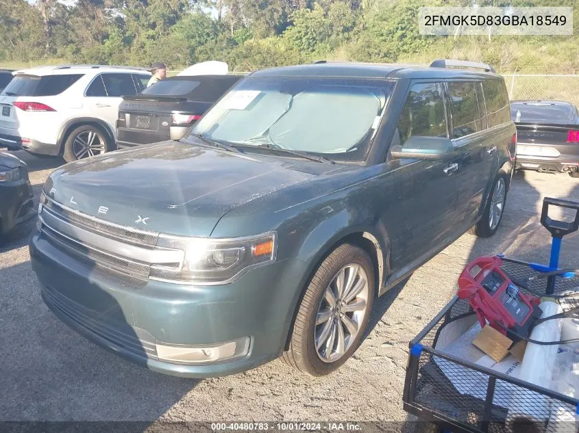 2FMGK5D83GBA18549 2016 Ford Flex Limited