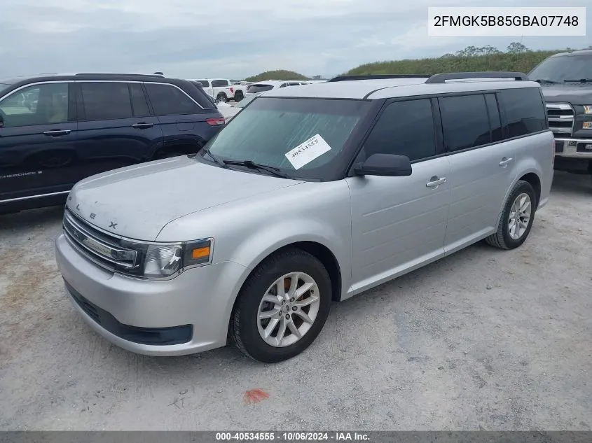 2FMGK5B85GBA07748 2016 Ford Flex Se