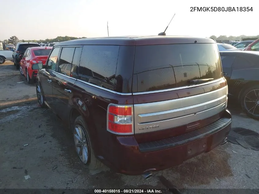 2FMGK5D80JBA18354 2018 Ford Flex Limited