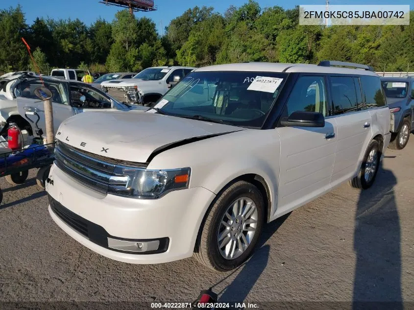 2FMGK5C85JBA00742 2018 Ford Flex Sel