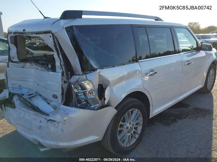 2FMGK5C85JBA00742 2018 Ford Flex Sel