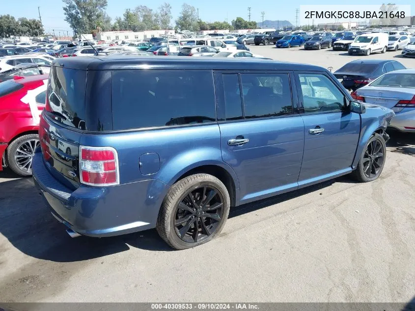 2FMGK5C88JBA21648 2018 Ford Flex Sel