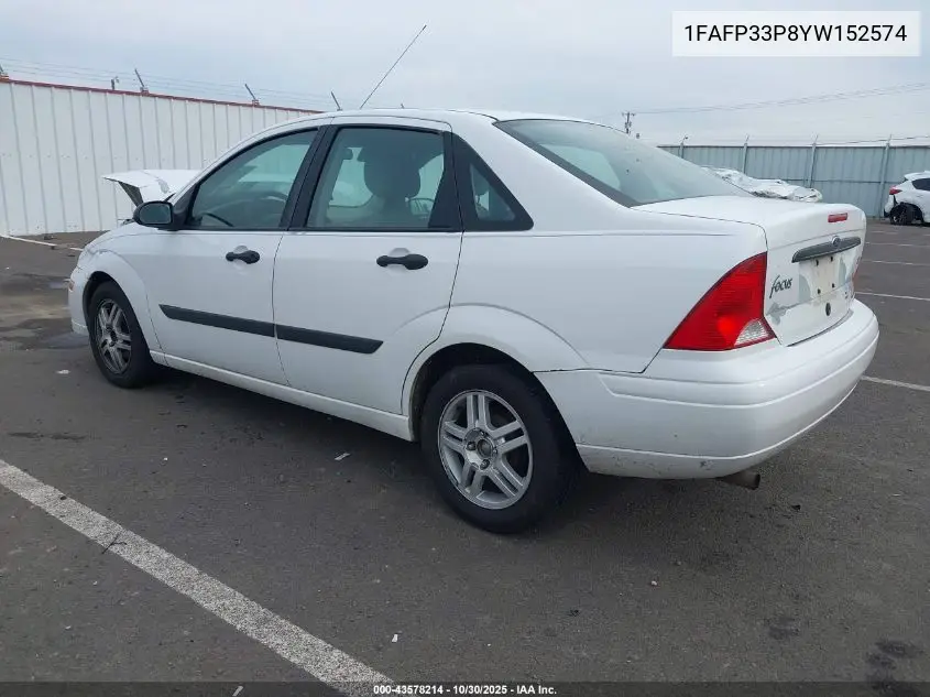 1FAFP33P8YW152574 2000 Ford Focus Lx
