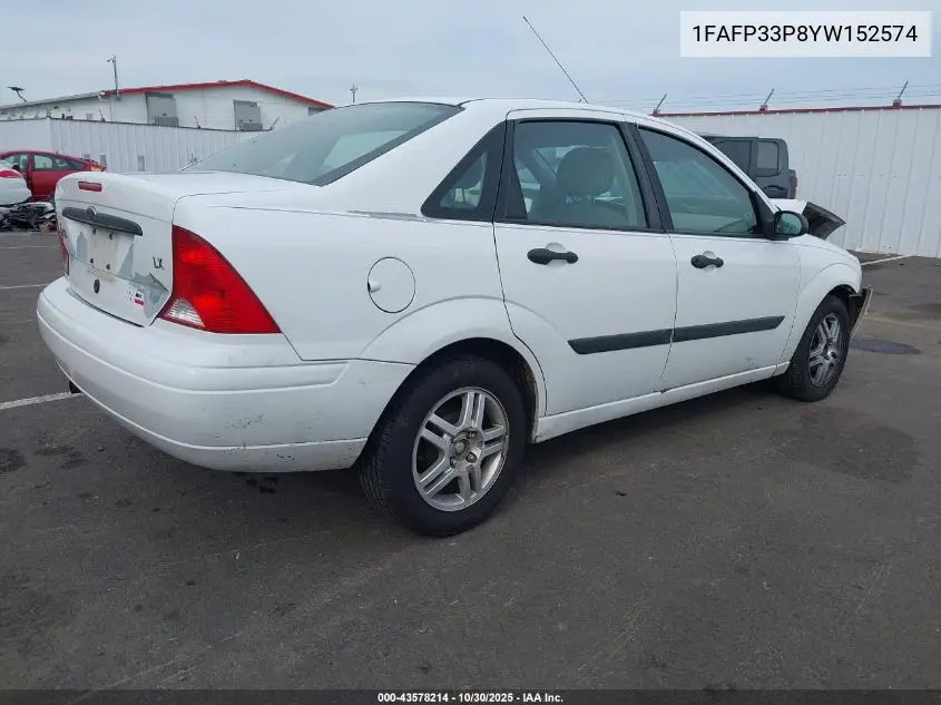 1FAFP33P8YW152574 2000 Ford Focus Lx