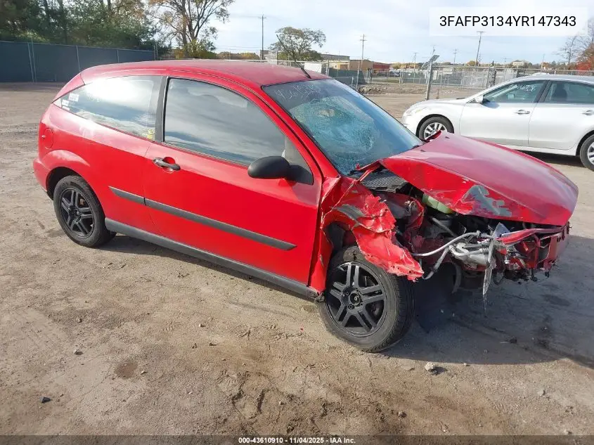 3FAFP3134YR147343 2000 Ford Focus Zx3