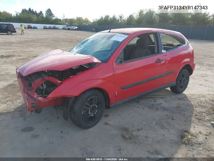 3FAFP3134YR147343 2000 Ford Focus Zx3