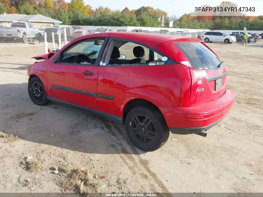3FAFP3134YR147343 2000 Ford Focus Zx3