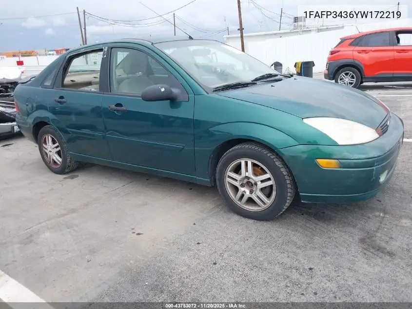 1FAFP3436YW172219 2000 Ford Focus Se