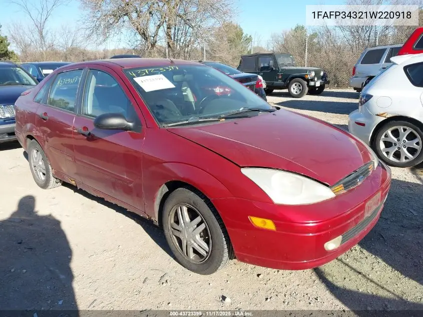1FAFP34321W220918 2001 Ford Focus Se