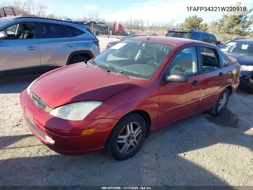 1FAFP34321W220918 2001 Ford Focus Se