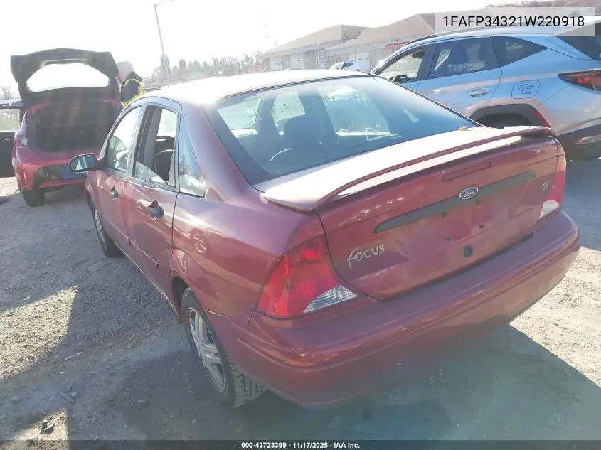 1FAFP34321W220918 2001 Ford Focus Se