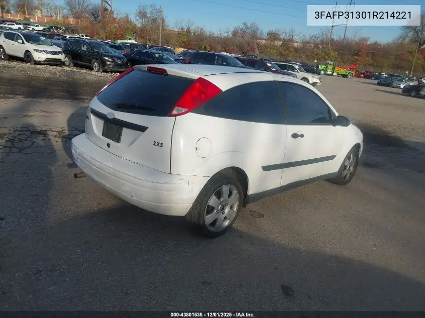 3FAFP31301R214221 2001 Ford Focus Zx3