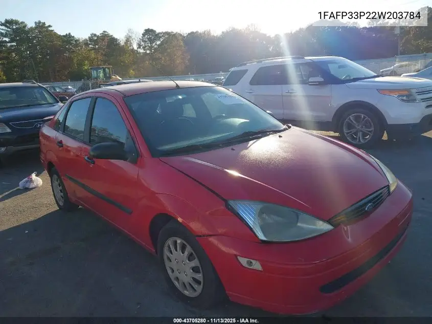 1FAFP33P22W203784 2002 Ford Focus Lx