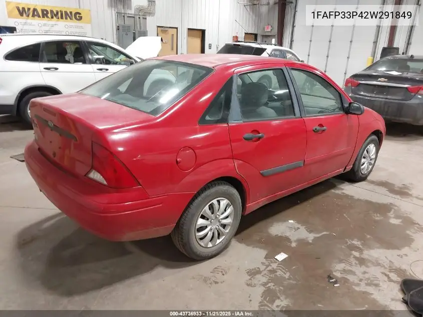 1FAFP33P42W291849 2002 Ford Focus Lx