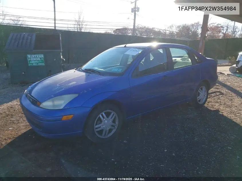 1FAFP34PX2W354984 2002 Ford Focus Se