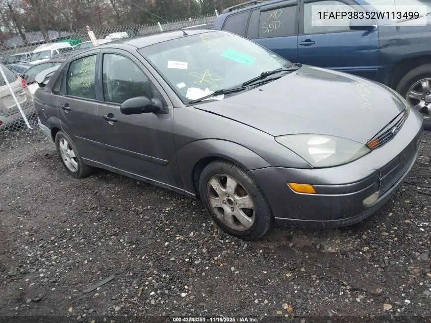 1FAFP38352W113499 2002 Ford Focus Zts