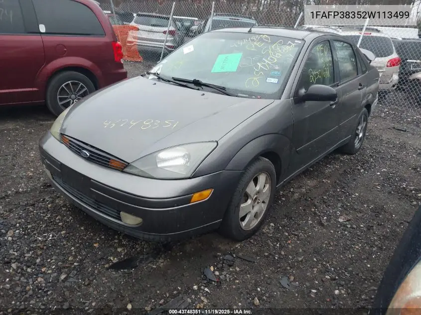 1FAFP38352W113499 2002 Ford Focus Zts