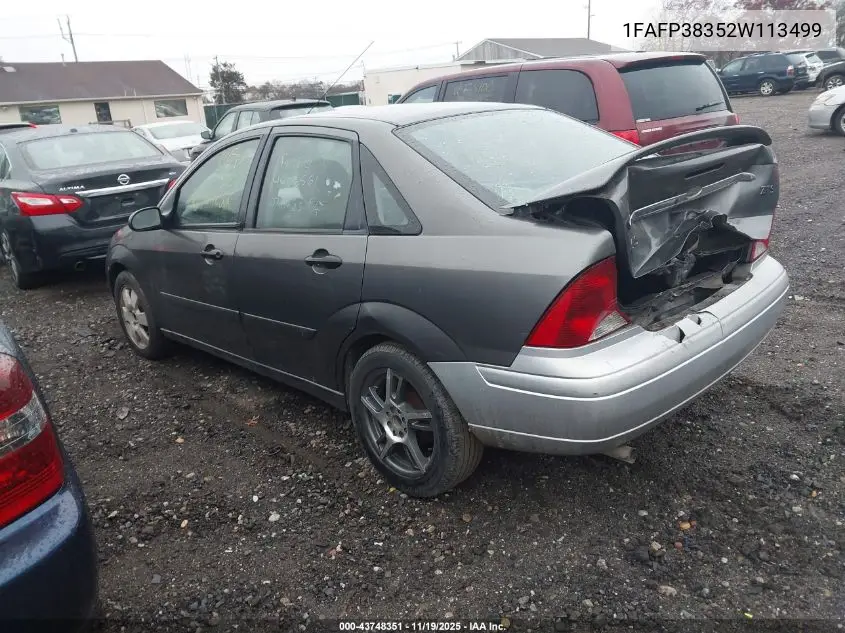 1FAFP38352W113499 2002 Ford Focus Zts