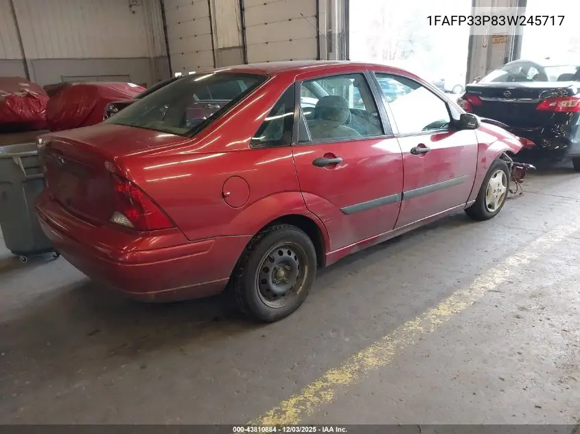 1FAFP33P83W245717 2003 Ford Focus Lx