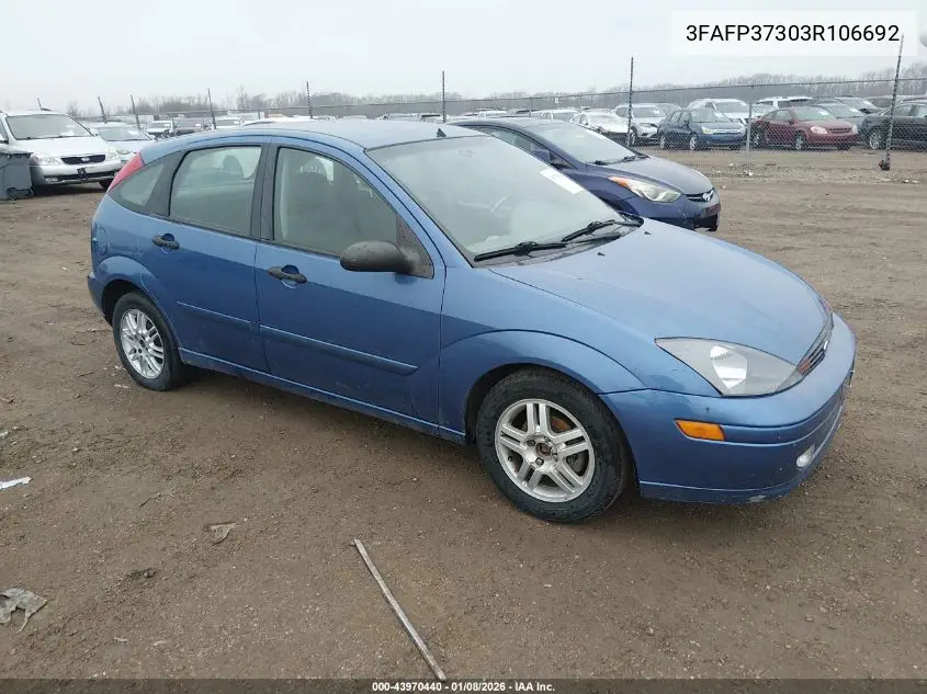 3FAFP37303R106692 2003 Ford Focus Zx5