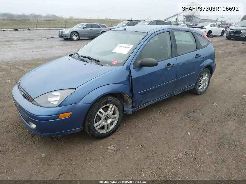 3FAFP37303R106692 2003 Ford Focus Zx5