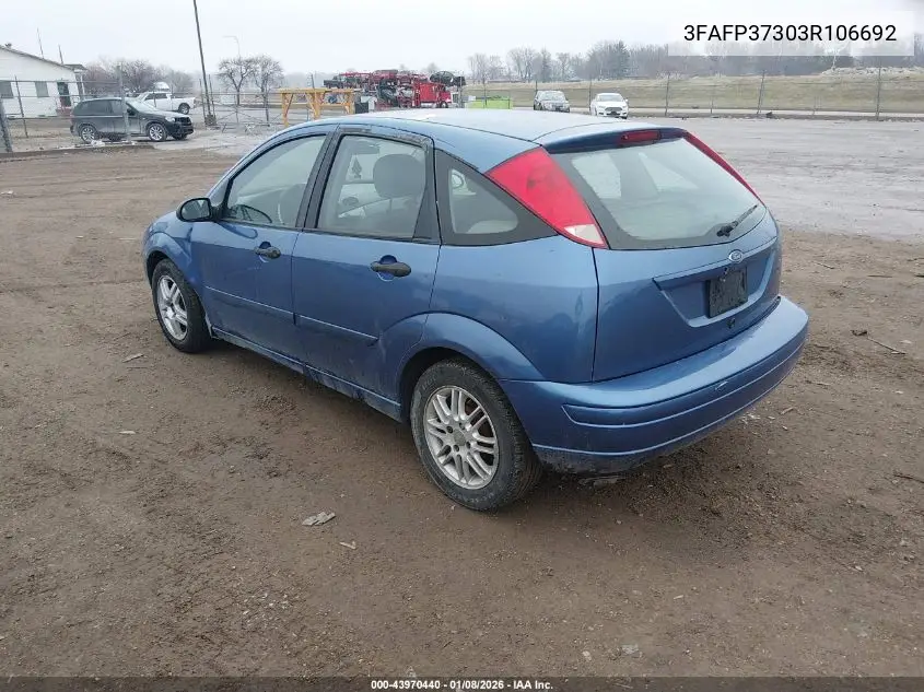 3FAFP37303R106692 2003 Ford Focus Zx5