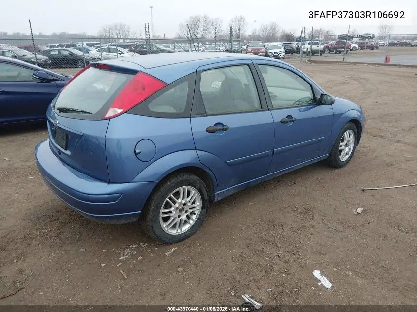 3FAFP37303R106692 2003 Ford Focus Zx5