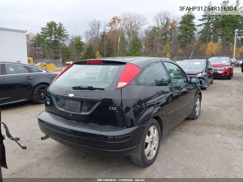 3FAHP31Z54R116304 2004 Ford Focus Zx3