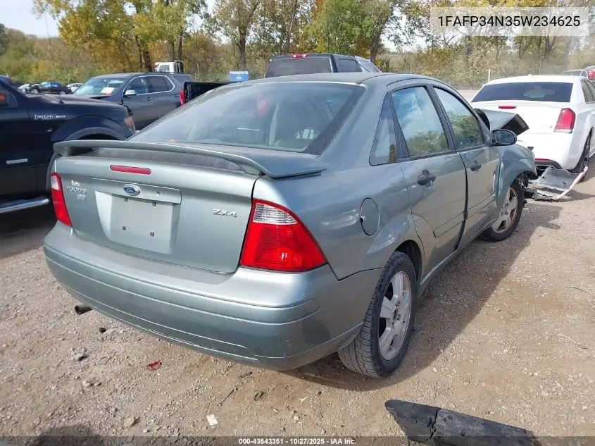 1FAFP34N35W234625 2005 Ford Focus Zx4