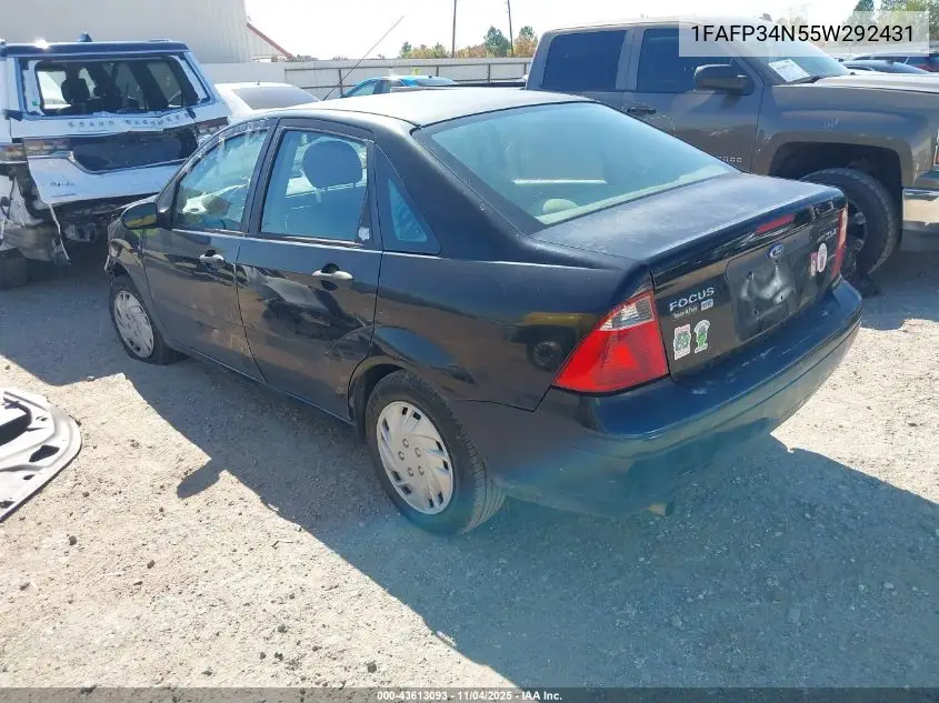 1FAFP34N55W292431 2005 Ford Focus Zx4