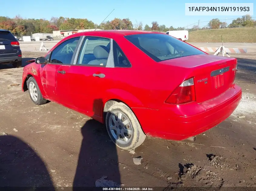 1FAFP34N15W191953 2005 Ford Focus Zx4