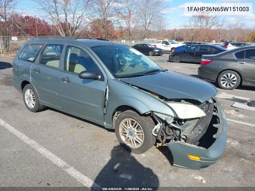 1FAHP36N65W151003 2005 Ford Focus Zxw