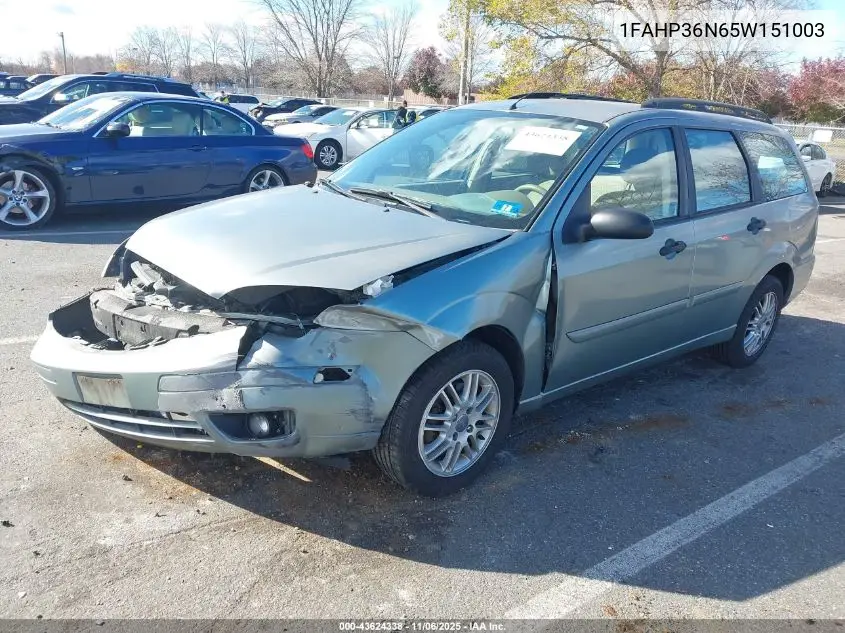 1FAHP36N65W151003 2005 Ford Focus Zxw