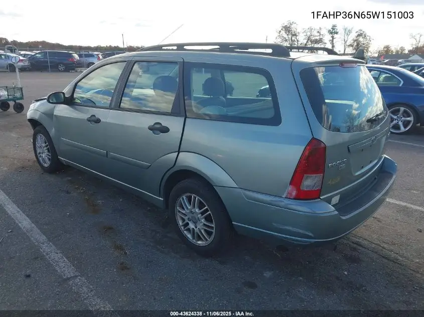 1FAHP36N65W151003 2005 Ford Focus Zxw
