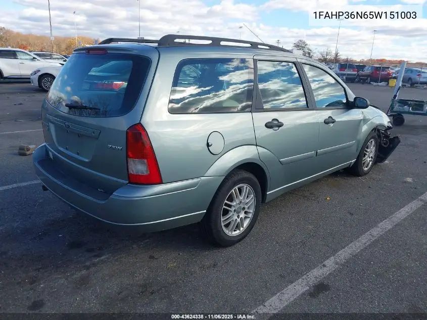 1FAHP36N65W151003 2005 Ford Focus Zxw
