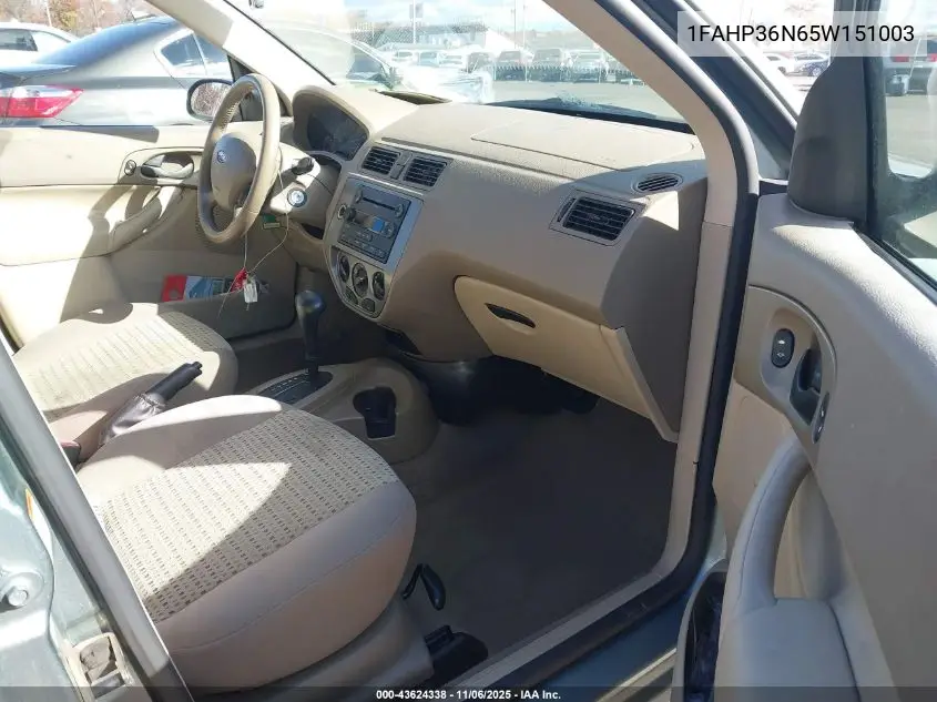 1FAHP36N65W151003 2005 Ford Focus Zxw