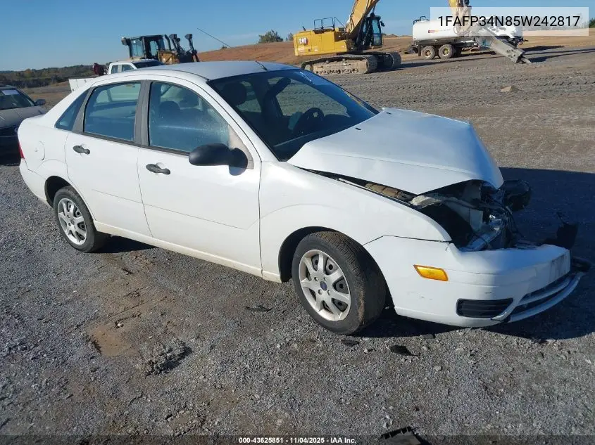 1FAFP34N85W242817 2005 Ford Focus Zx4
