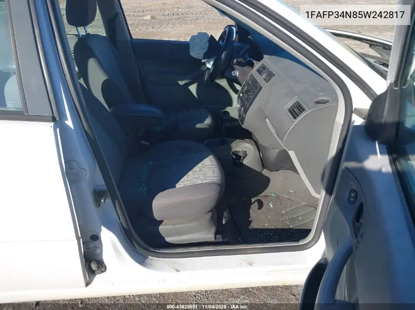 1FAFP34N85W242817 2005 Ford Focus Zx4