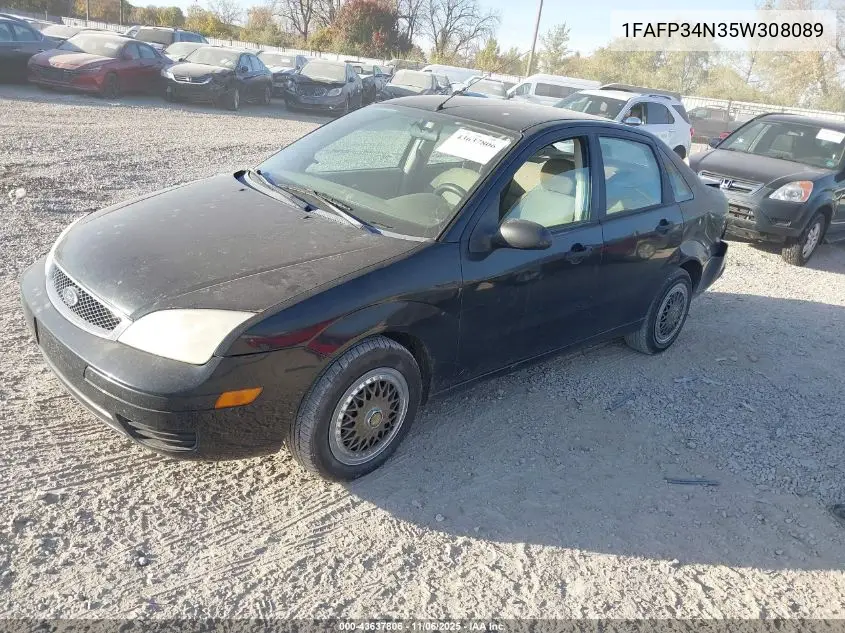 1FAFP34N35W308089 2005 Ford Focus Zx4