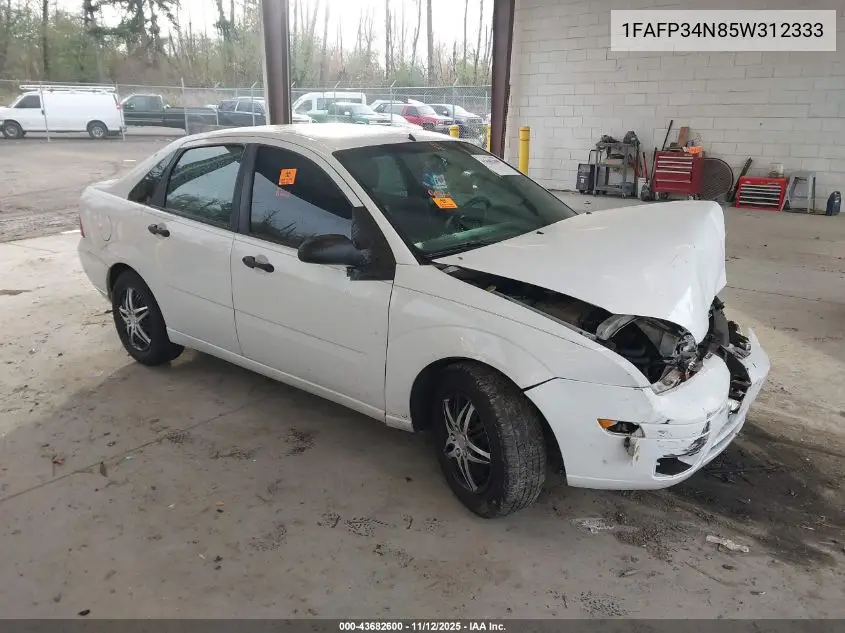 1FAFP34N85W312333 2005 Ford Focus Zx4