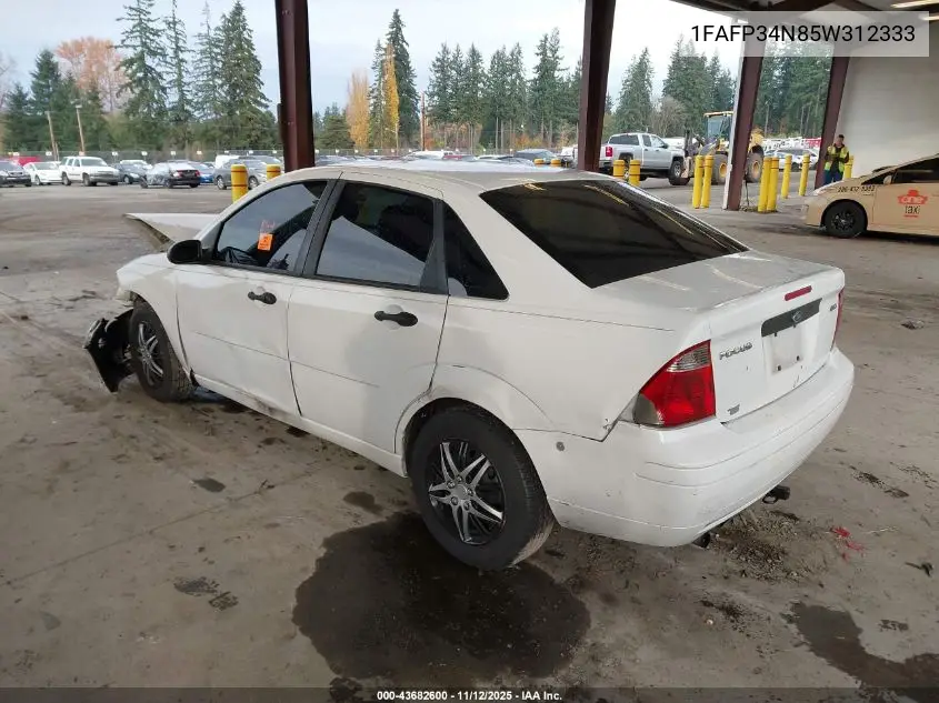 1FAFP34N85W312333 2005 Ford Focus Zx4
