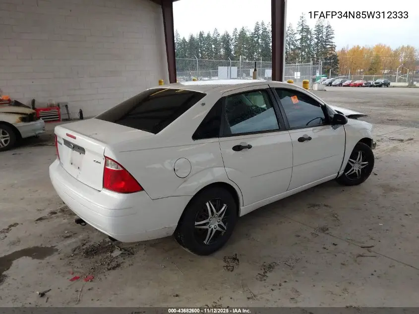 1FAFP34N85W312333 2005 Ford Focus Zx4