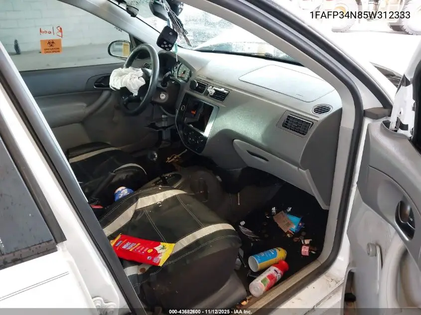1FAFP34N85W312333 2005 Ford Focus Zx4