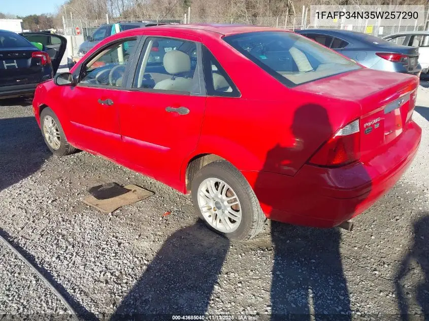 1FAFP34N35W257290 2005 Ford Focus Zx4